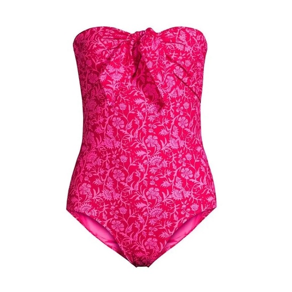 New Vineyard Vines Winter Garden Strapless One Piece Bathing Suit M - Picture 3 of 13